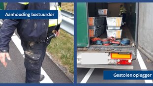 Aanhouding bestuurder vrachtauto met gestolen oplegger